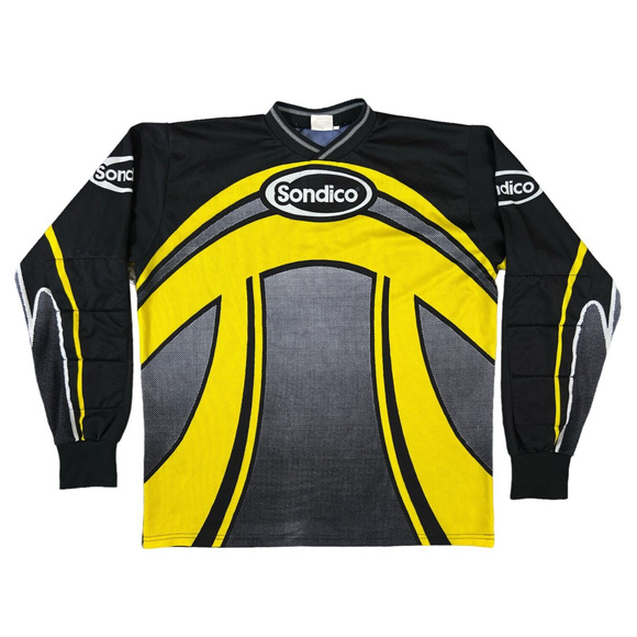 SONDICO Padded Goalkeeper Goalie Jersey Mens Large‎ Black Yellow - Picture 1 of 6